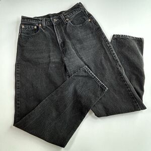 Vintage Levi's 561 Black Cotton Denim Women Tapered 28W 32L Made in USA 90s 00s